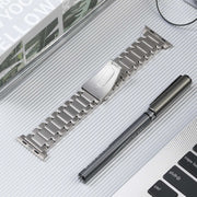 For Apple Watch 38mm Five Beads Titanium Steel Watch Band(Silver)
