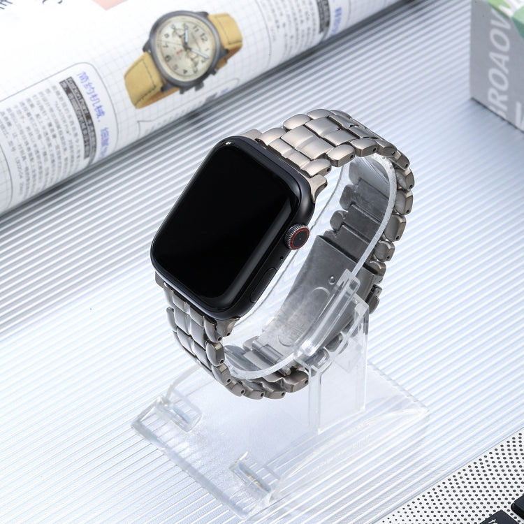 For Apple Watch 38mm Five Beads Titanium Steel Watch Band(Silver)