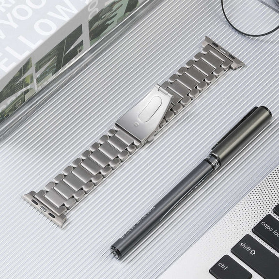 For Apple Watch SE 2023 40mm Five Beads Titanium Steel Watch Band(Silver)