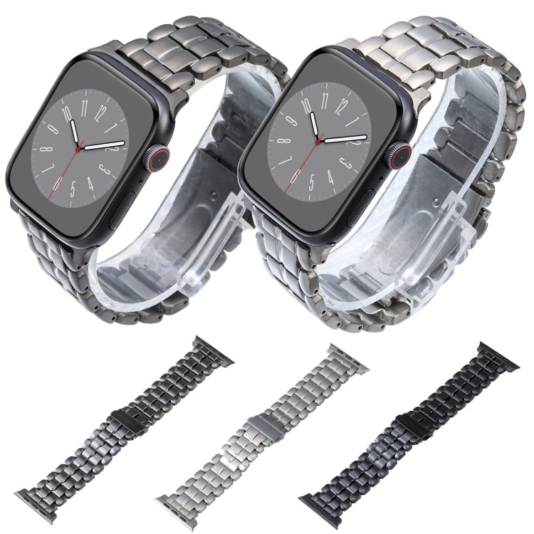 For Apple Watch 42mm Five Beads Titanium Steel Watch Band(Silver)