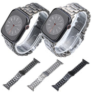 For Apple Watch 4 40mm Five Beads Titanium Steel Watch Band(Grey)
