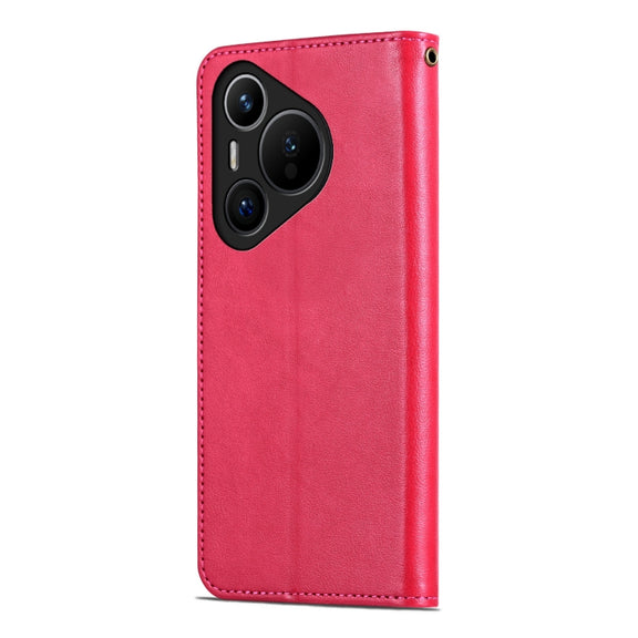 For Huawei Pura 70 AZNS Sheepskin Texture Flip Leather Phone Case(Red)