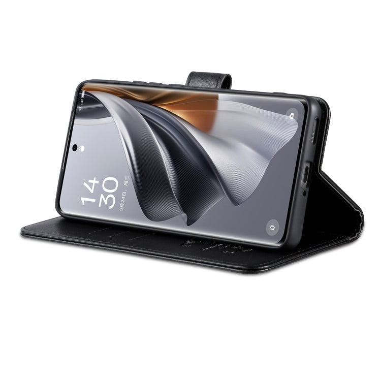 For OPPO Find X7 AZNS Sheepskin Texture Flip Leather Phone Case(Black)