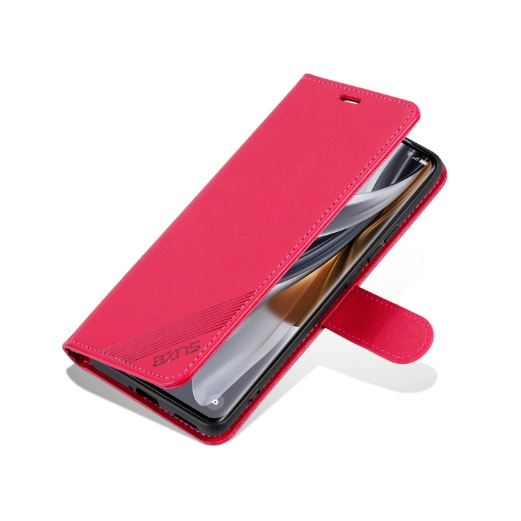 For OPPO Find X7 Ultra AZNS Sheepskin Texture Flip Leather Phone Case(Red)