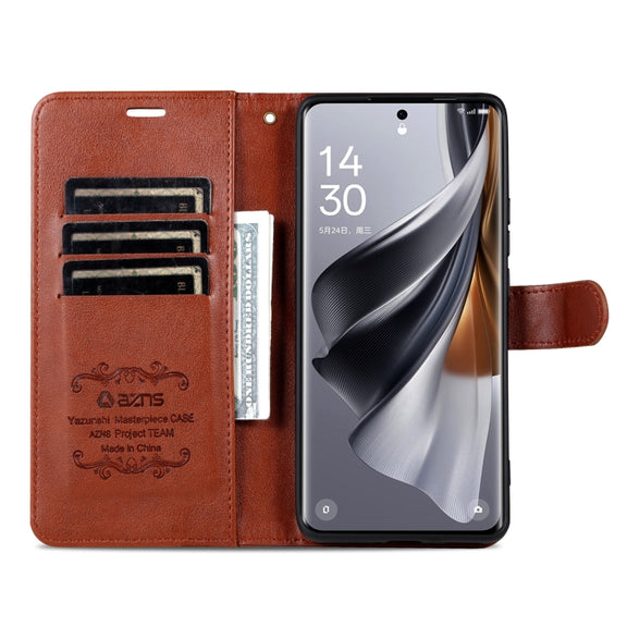 For OPPO K12 AZNS Sheepskin Texture Flip Leather Phone Case(Brown)
