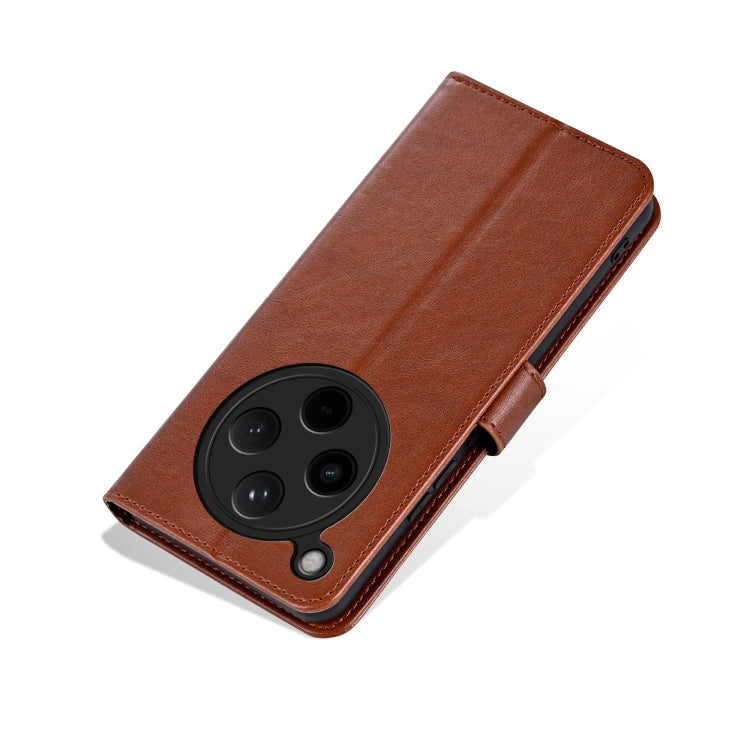 For OPPO Find X8 AZNS Sheepskin Texture Flip Leather Phone Case(Brown)