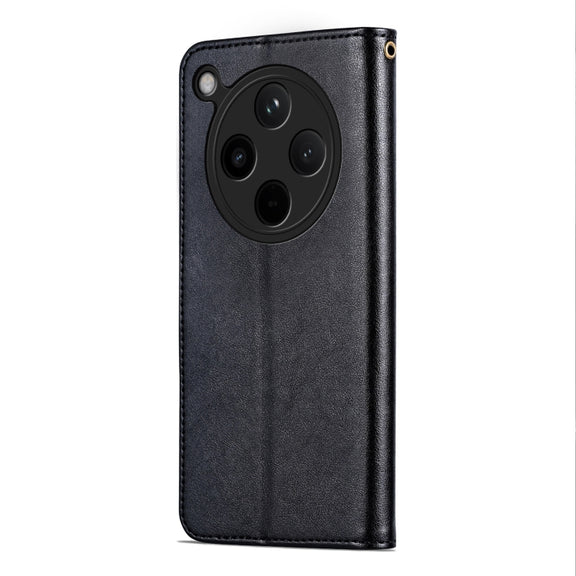 For OPPO Find X8 AZNS Sheepskin Texture Flip Leather Phone Case(Black)