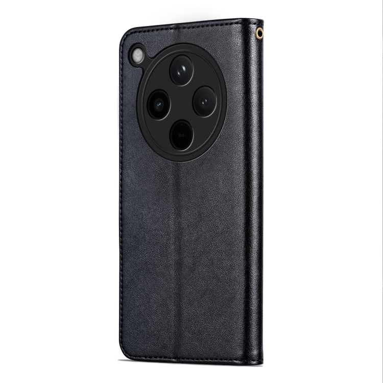 For OPPO Find X8 AZNS Sheepskin Texture Flip Leather Phone Case(Black)