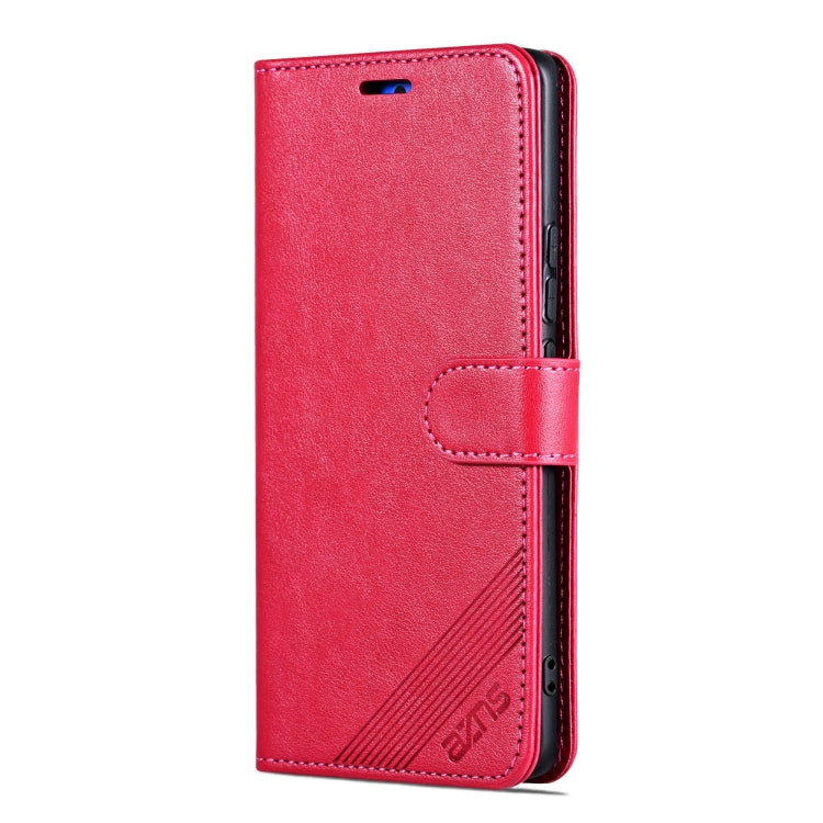 For OPPO Find X8 AZNS Sheepskin Texture Flip Leather Phone Case(Red)