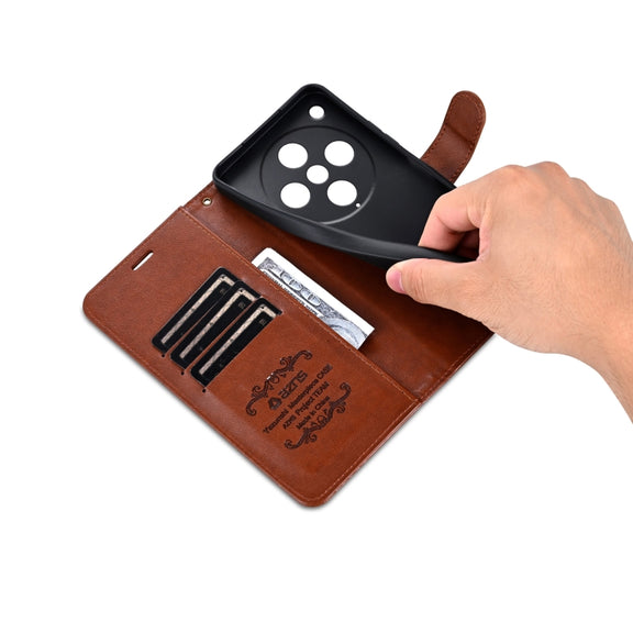 For OPPO Find X8 Pro AZNS Sheepskin Texture Flip Leather Phone Case(Brown)