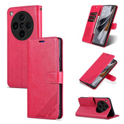 For OPPO Find X8 Pro AZNS Sheepskin Texture Flip Leather Phone Case(Red)