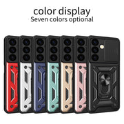 For Samsung Galaxy S24 5G Sliding Camera Cover Design TPU+PC Phone Case(Blue)