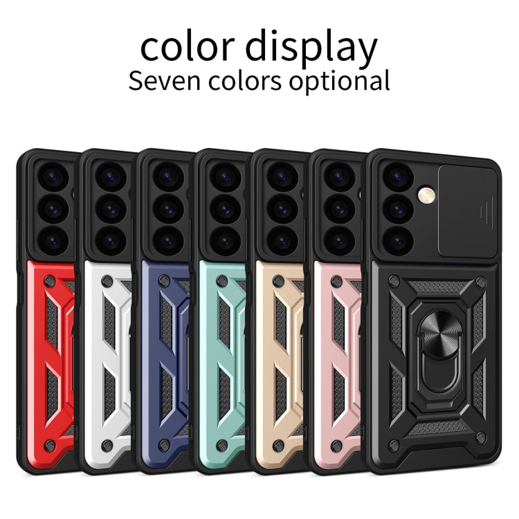 For Samsung Galaxy S24 5G Sliding Camera Cover Design TPU+PC Phone Case(Blue)