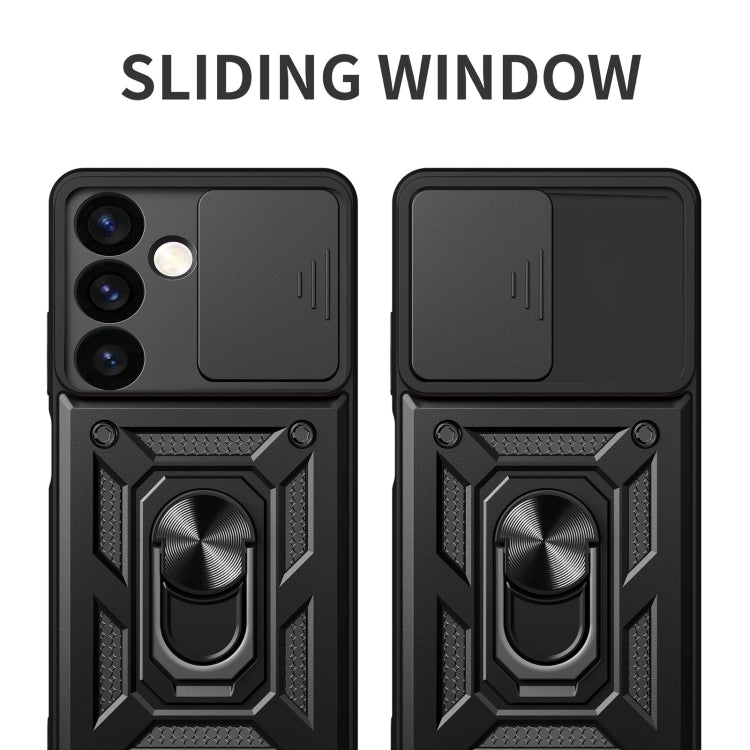 For Samsung Galaxy S24 5G Sliding Camera Cover Design TPU+PC Phone Case(Blue)