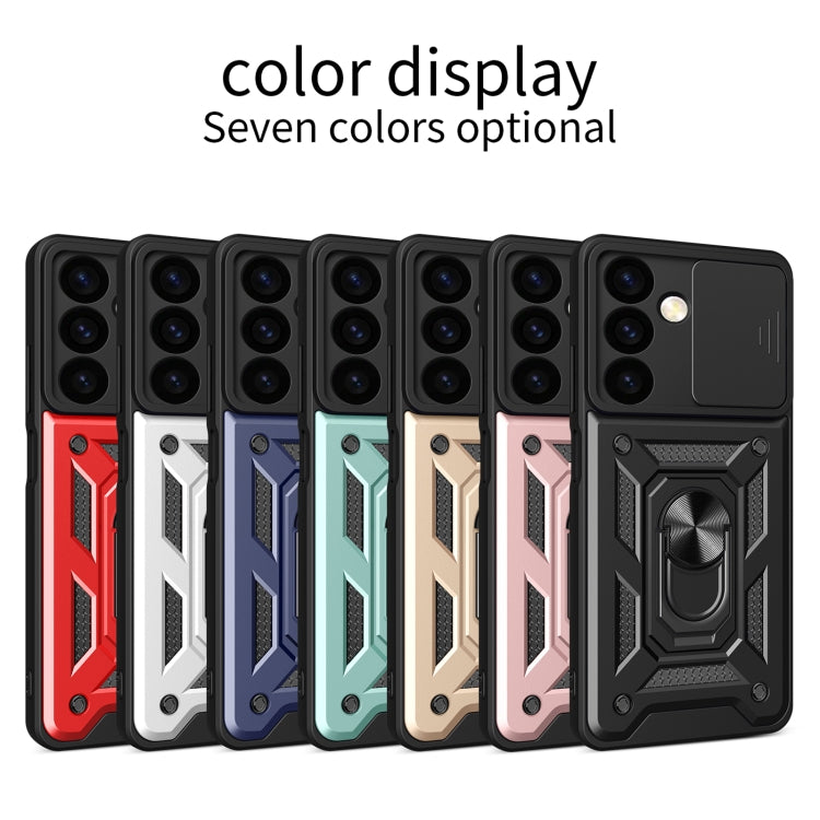For Samsung Galaxy S24+ 5G Sliding Camera Cover Design TPU+PC Phone Case(Blue)