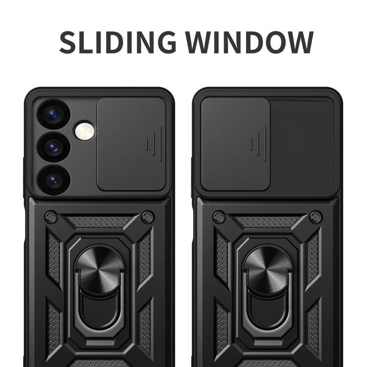 For Samsung Galaxy S24+ 5G Sliding Camera Cover Design TPU+PC Phone Case(Blue)