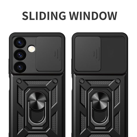 For Samsung Galaxy S24+ 5G Sliding Camera Cover Design TPU+PC Phone Case(Blue)
