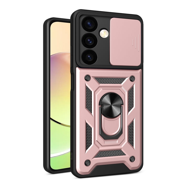 For Samsung Galaxy S24+ 5G Sliding Camera Cover Design TPU+PC Phone Case(Rose Gold)