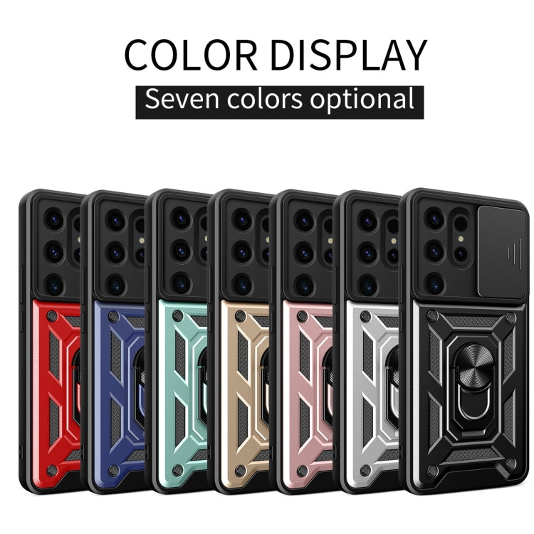 For Samsung Galaxy S24 Ultra 5G Sliding Camera Cover Design TPU+PC Phone Case(Black)