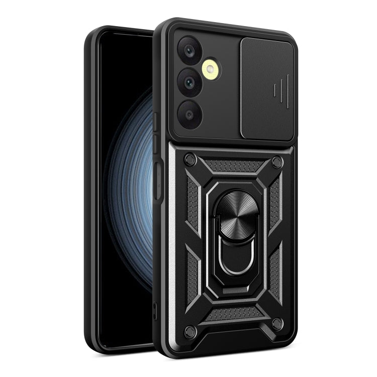 For Samsung Galaxy A25 5G Sliding Camera Cover Design TPU+PC Phone Case(Black)