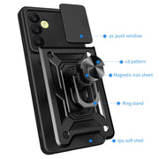 For Samsung Galaxy A25 5G Sliding Camera Cover Design TPU+PC Phone Case(Black)