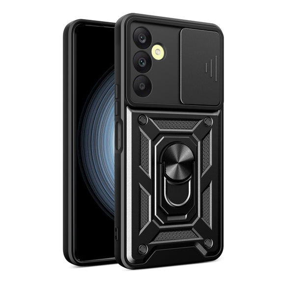 For Samsung Galaxy A25 5G Sliding Camera Cover Design TPU+PC Phone Case(Black)
