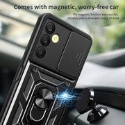 For Samsung Galaxy A25 5G Sliding Camera Cover Design TPU+PC Phone Case(Black)