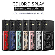 For Samsung Galaxy A25 5G Sliding Camera Cover Design TPU+PC Phone Case(Blue)