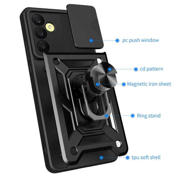 For Samsung Galaxy A25 5G Sliding Camera Cover Design TPU+PC Phone Case(Blue)