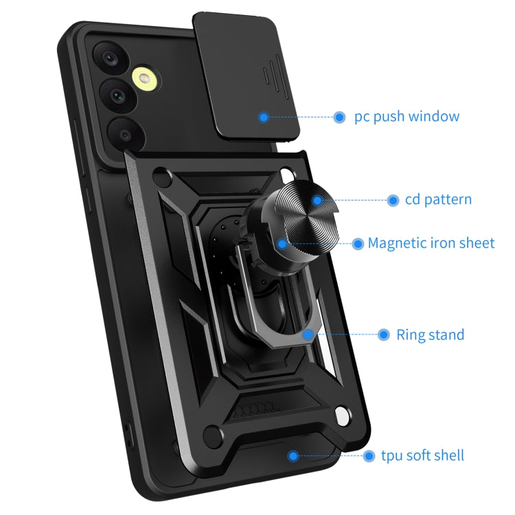 For Samsung Galaxy A25 5G Sliding Camera Cover Design TPU+PC Phone Case(Blue)