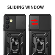 For Samsung Galaxy A25 5G Sliding Camera Cover Design TPU+PC Phone Case(Blue)