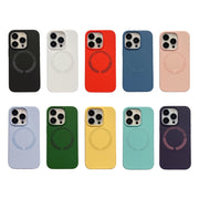 For iPhone 15 Pro Max Magsafe Magnetic Silicone Phone Case(Black)