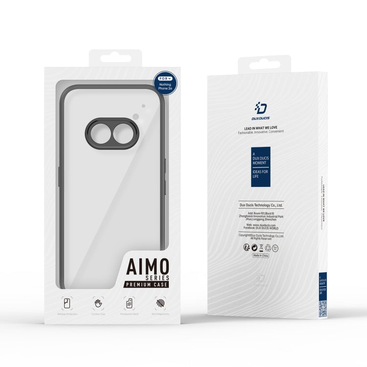 For Nothing Phone 2a DUX DUCIS Aimo Series TPU + PC Frosted Feel Phone Case(Black)
