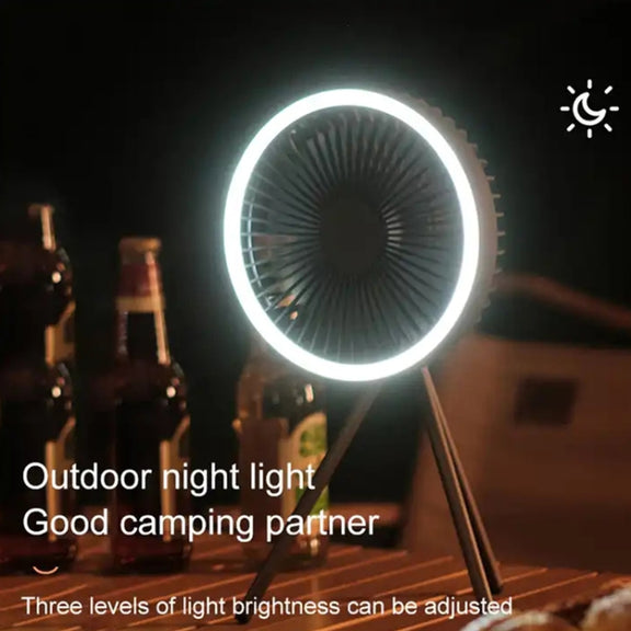 DQ212 10000mAh Outdoor Portable Camping Fan Tent Hanging Vertical Light(White)