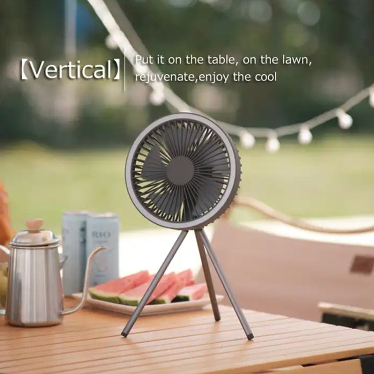 DQ212 10000mAh Outdoor Portable Camping Fan Tent Hanging Vertical Light(White)