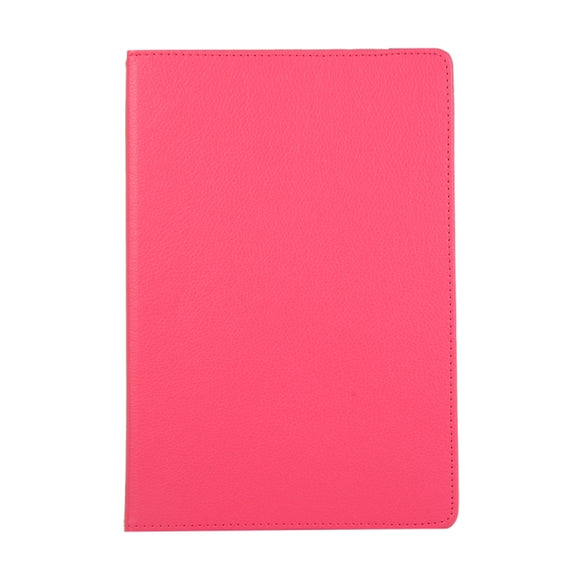 For Samsung Galaxy Tab S9 360 Degrees Rotation Holder Litchi Texture Leather Tablet Case(Rose Red)