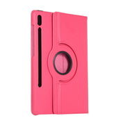 For Samsung Galaxy Tab S9 360 Degrees Rotation Holder Litchi Texture Leather Tablet Case(Rose Red)