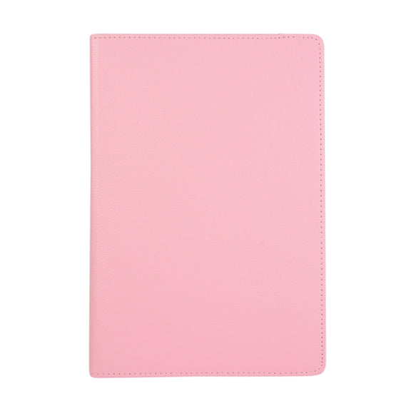 For Samsung Galaxy Tab S9 360 Degrees Rotation Holder Litchi Texture Leather Tablet Case(Pink)