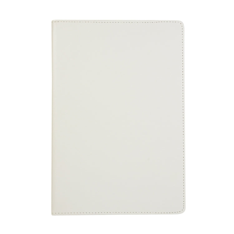 For Samsung Galaxy Tab S10 FE / S9 FE / S9 Litchi Texture 360 Degrees Rotation Holder Leather Tablet Case(White)