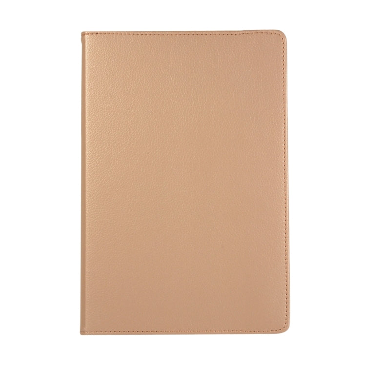 For Samsung Galaxy Tab S9+ / Tab S10+ 360 Degrees Rotation Holder Litchi Texture Leather Tablet Case(Golden)