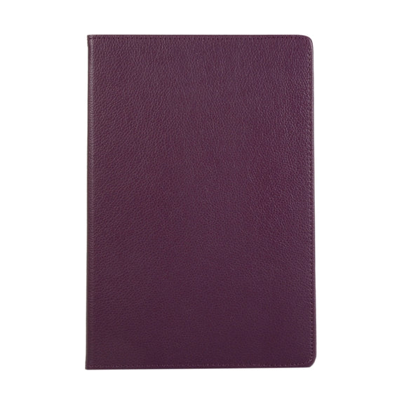 For Samsung Galaxy Tab S9+ / Tab S10+ 360 Degrees Rotation Holder Litchi Texture Leather Tablet Case(Purple)