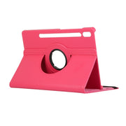 For Samsung Galaxy Tab S9+ / Tab S10+ 360 Degrees Rotation Holder Litchi Texture Leather Tablet Case(Rose Red)