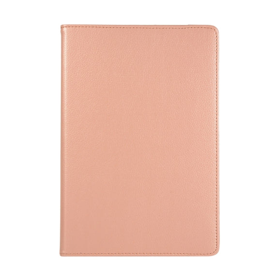 For Samsung Galaxy Tab S9 Ultra 360 Degrees Rotation Holder Litchi Texture Leather Tablet Case(Rose Gold)