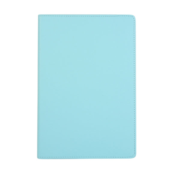 For Samsung Galaxy Tab S9 Ultra 360 Degrees Rotation Holder Litchi Texture Leather Tablet Case(Sky Blue)