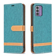 For Nokia G42/G310 Color Matching Denim Texture Horizontal Flip Leather Case(Green) - Nokia Cases by PMC TechLife | Online Shopping South Africa | PMC TechLife | Buy Now Pay Later Mobicred