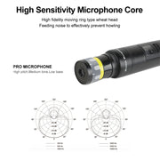 XTUGA A140-B Wireless Microphone System 4 BodyPack Headset Lavalier Microphone(UK Plug)