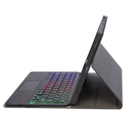For Samsung Galaxy Tab S9 Candy Color Touch Backlight Bluetooth Keyboard Leather Tablet Case with Pen Holder(Black)