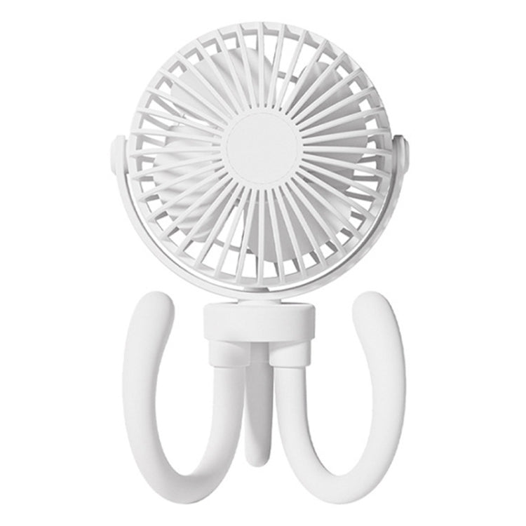 T8 2000mAh Flexible Octopus Tripod Rotatable Portable Fan(White)