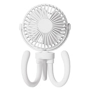 T8 2000mAh Flexible Octopus Tripod Rotatable Portable Fan(White)