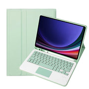 For Samsung Galaxy Tab S9 A710B-A Candy Color TPU Touch Bluetooth Keyboard Leather Tablet Case with Pen Holder(Light Green)
